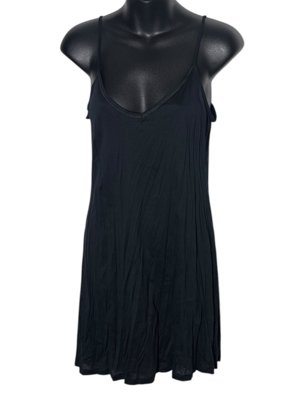 Hanro women’s small black 100% cotton nightgown lounge capsule relaxed sleep